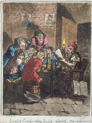 London Corresponding Society, alarmée, ou Conscience coupable, publié par Hannah Humphrey en 1798